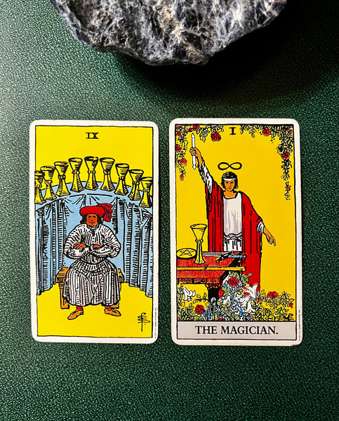 Tarot Musings: February 21, 2023 -- Nine of Cups and The Magician