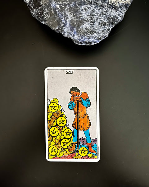 Tarot Musings: January 28, 2023 -- Seven of Pentacles