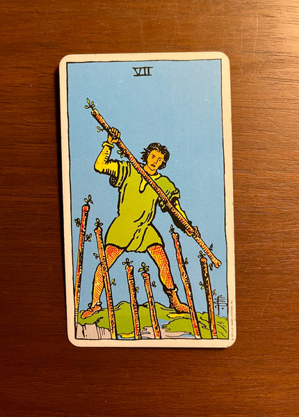Tarot Card of the Day: July 19, 2021 — Seven of Wands