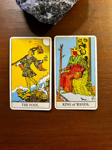 Tarot Musings -- November 7, 2022 -- The Fool and King of Wands