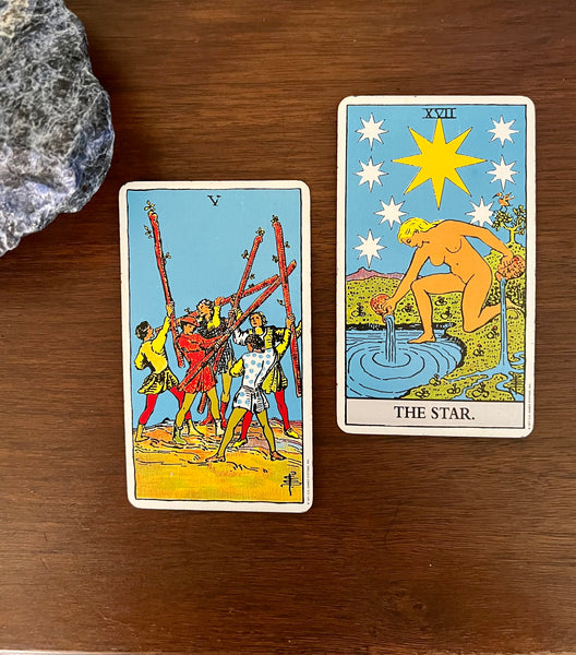 Tarot Musings: July 14, 2022 — Five of Wands and The Star