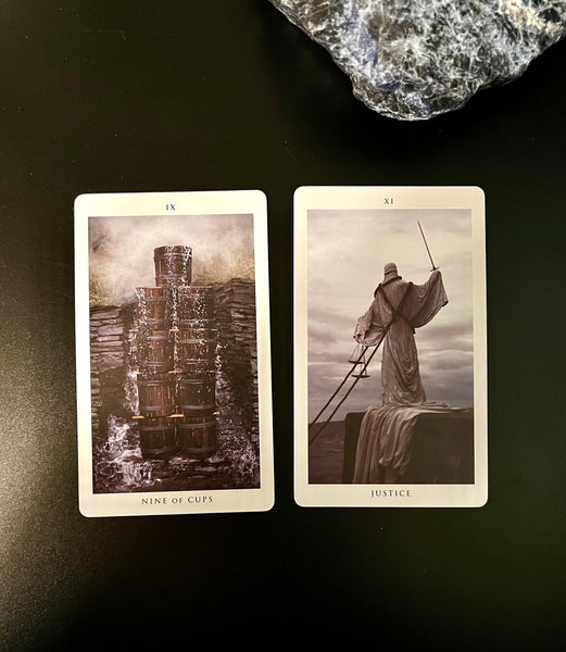 Tarot Musings: December 13, 2022 -- Nine of Cups and Justice