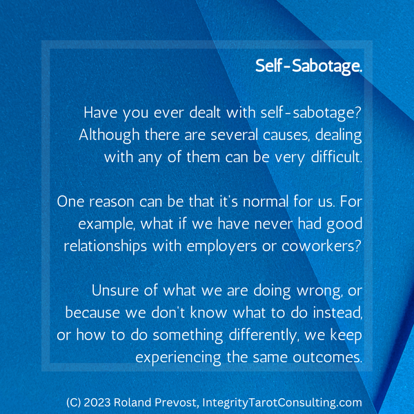 April 10, 2023 — Have you ever dealt with self-sabotage?