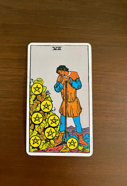 Tarot Card of the Day: July 8, 2021 — Seven of Pentacles