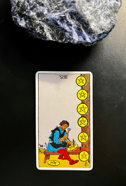 Tarot Musings: March 1, 2023 — Eight of Pentacles